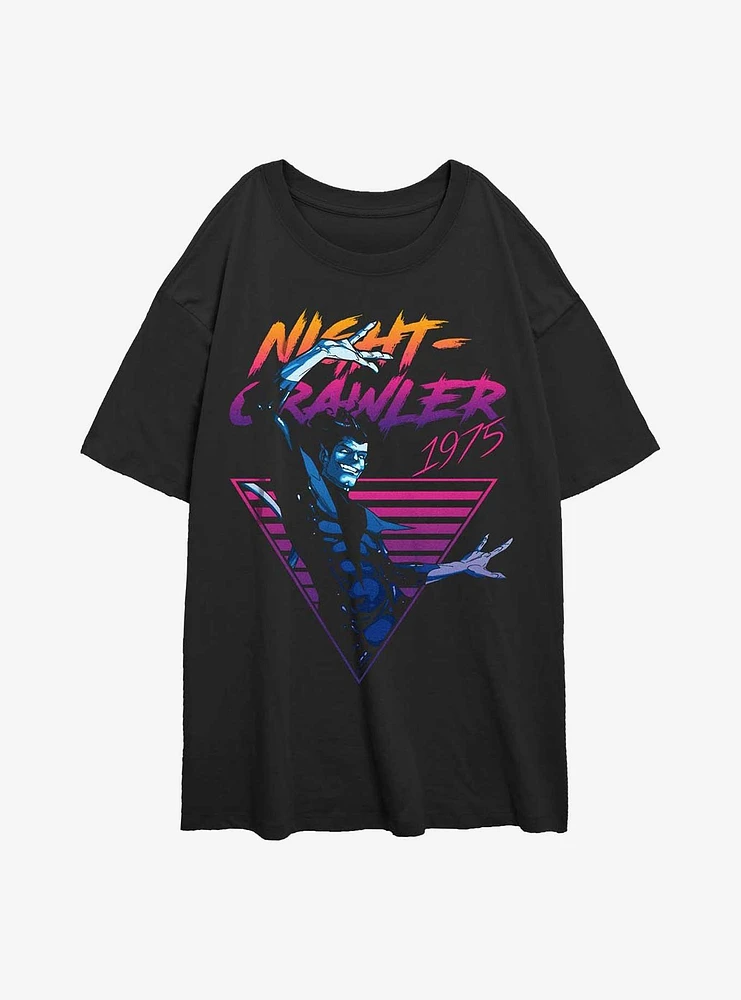 X-Men Retro Nightcrawler Girls Oversized T-Shirt