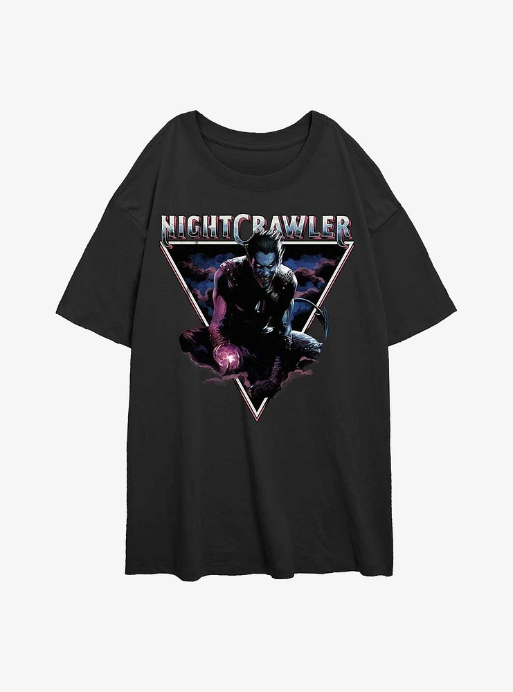 X-Men Nightcrawler Triangle Girls Oversized T-Shirt