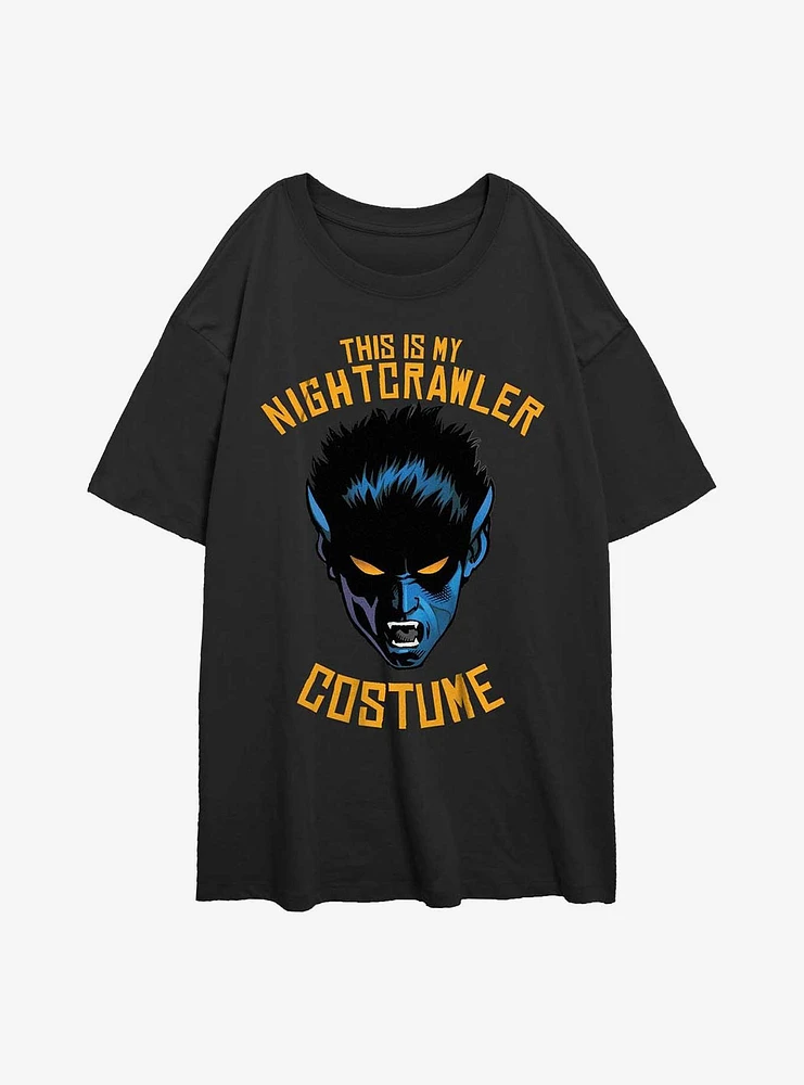 X-Men Nightcrawler This Is My Costume Girls Oversized T-Shirt