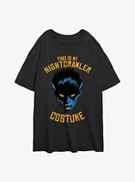 X-Men Nightcrawler This Is My Costume Girls Oversized T-Shirt