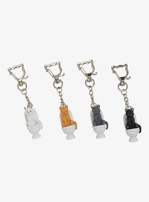 Cat Toilet Blind Key Chain