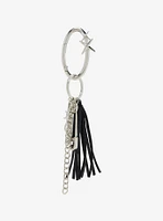 Safety Pin Barbed Wire Chain Key Chain