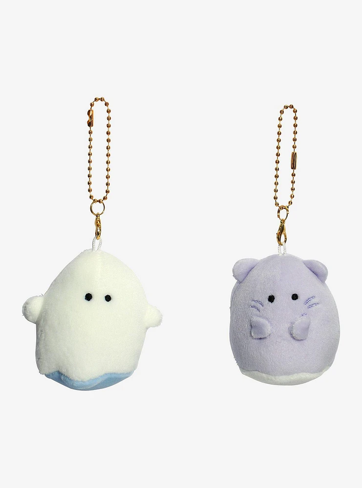 Nikomei Ghost Buddies Magnetic Plush Key Chain Set