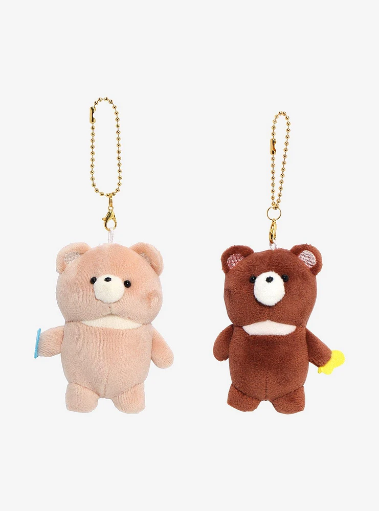 Nikomei Bear Buddies Magnetic Plush Key Chain Set