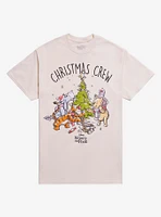 Disney Winnie The Pooh Christmas Crew Relaxed Fit Girls T-Shirt