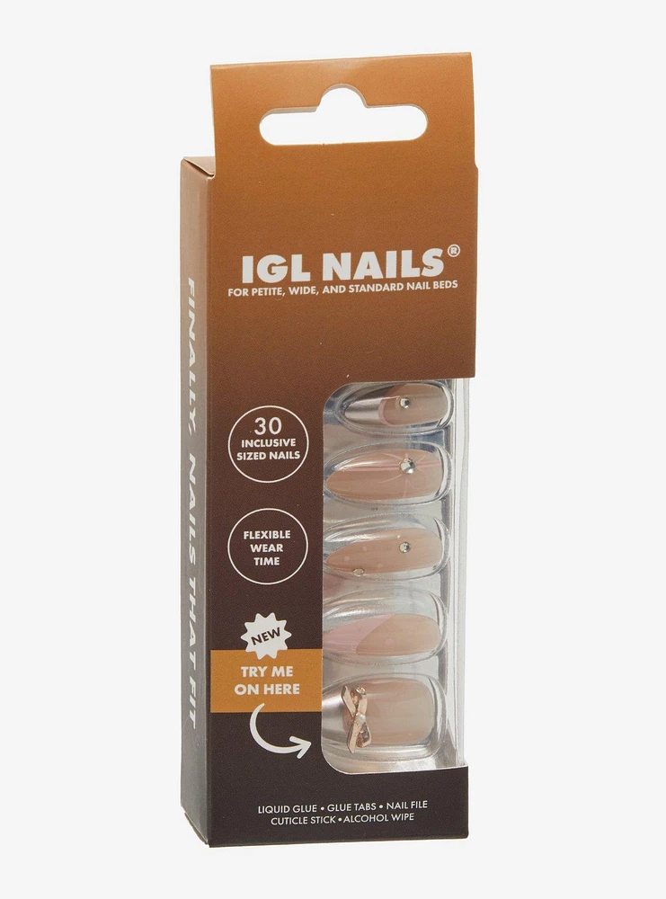 IGL Nails Pink Bow Press On Nails