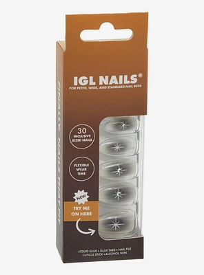 IGL Nails Grey Star Press On Nails