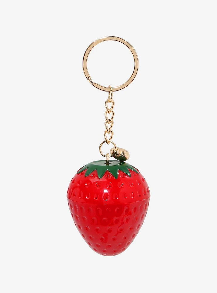 Strawberry Lip Balm Key Chain