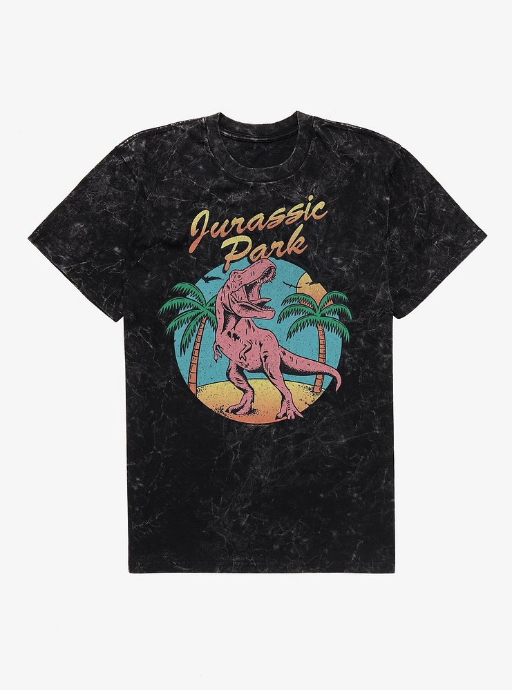 Jurassic Park T-Rex Beach Mineral Wash T-Shirt