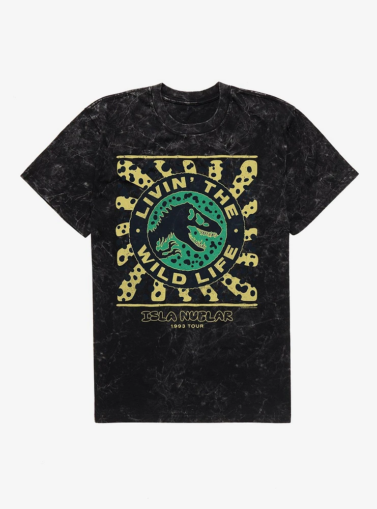 Jurassic Park Livin' The Wild Life Mineral Wash T-Shirt