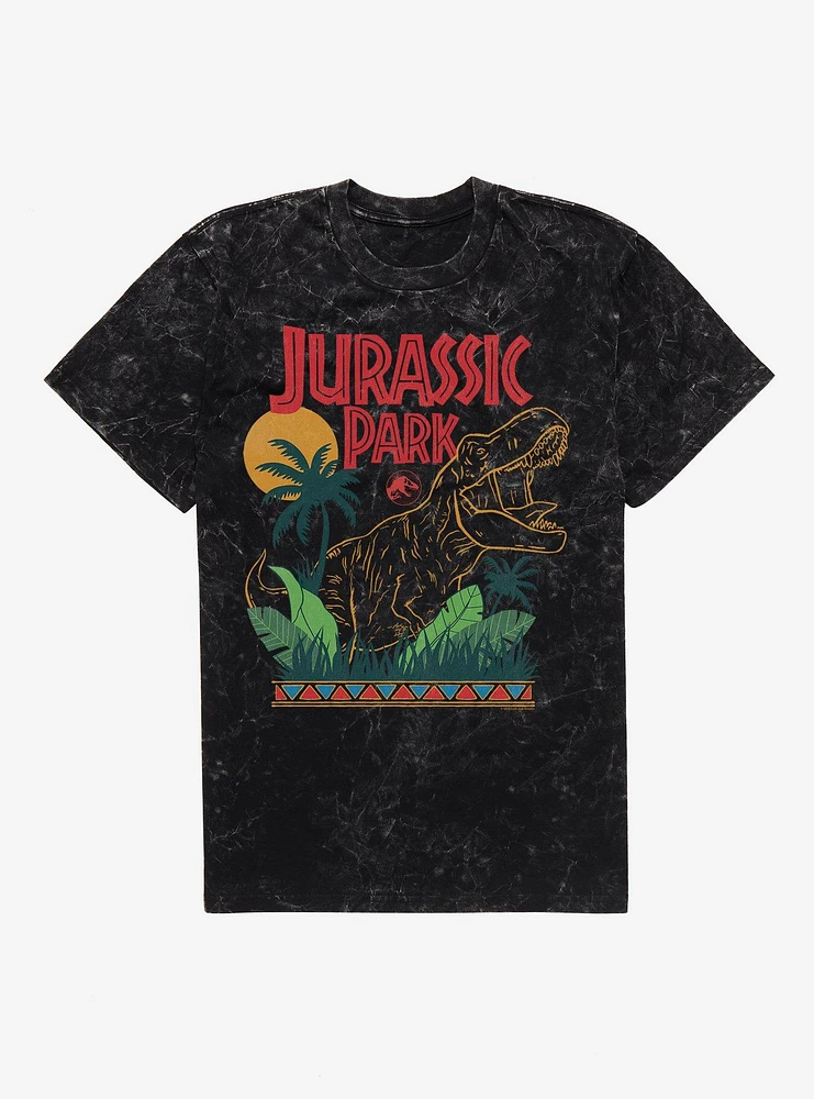 Jurassic Park T-Rex Roar Mineral Wash T-Shirt