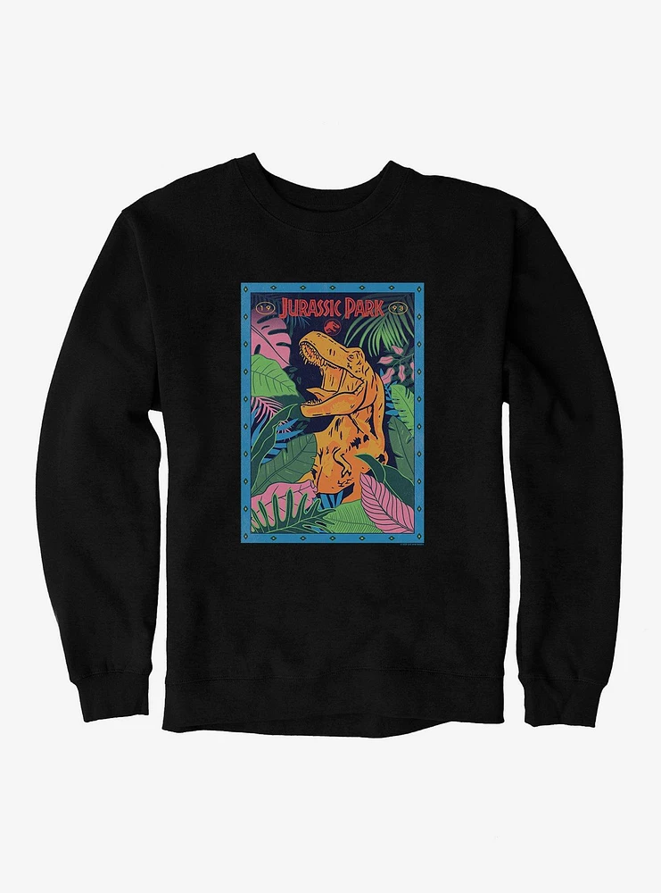 Jurassic Park Retro Jungle Poster Sweatshirt