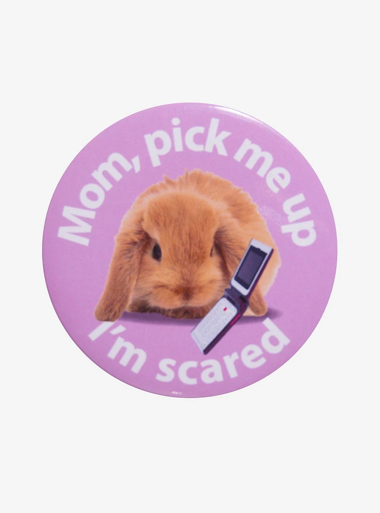 Bunny Pick Me Up 3 Inch Pin