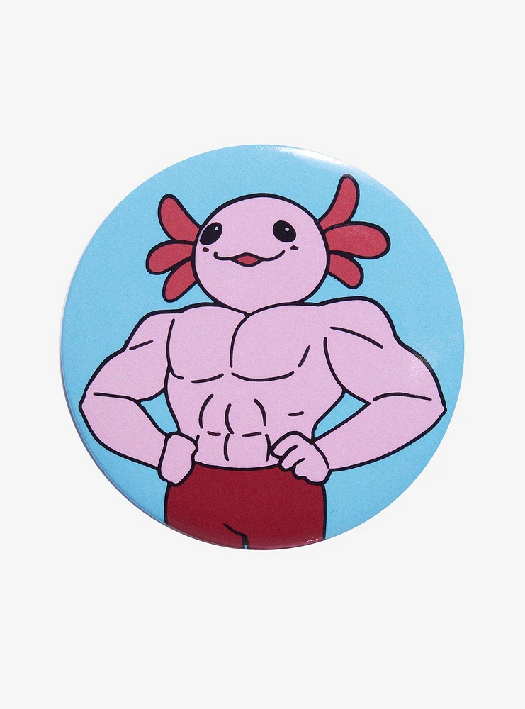 Buff Axolotl 3 Inch Pin