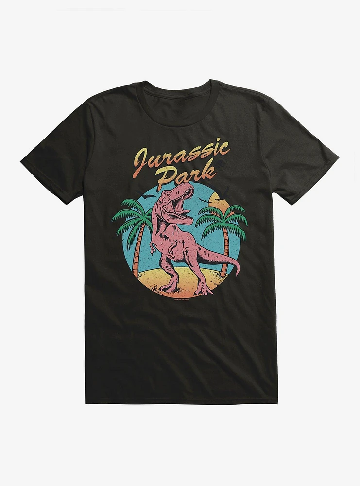 Jurassic Park T-Rex Beach T-Shirt