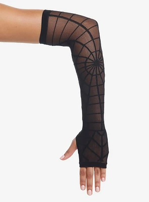 Spiderweb Mesh Arm Warmers