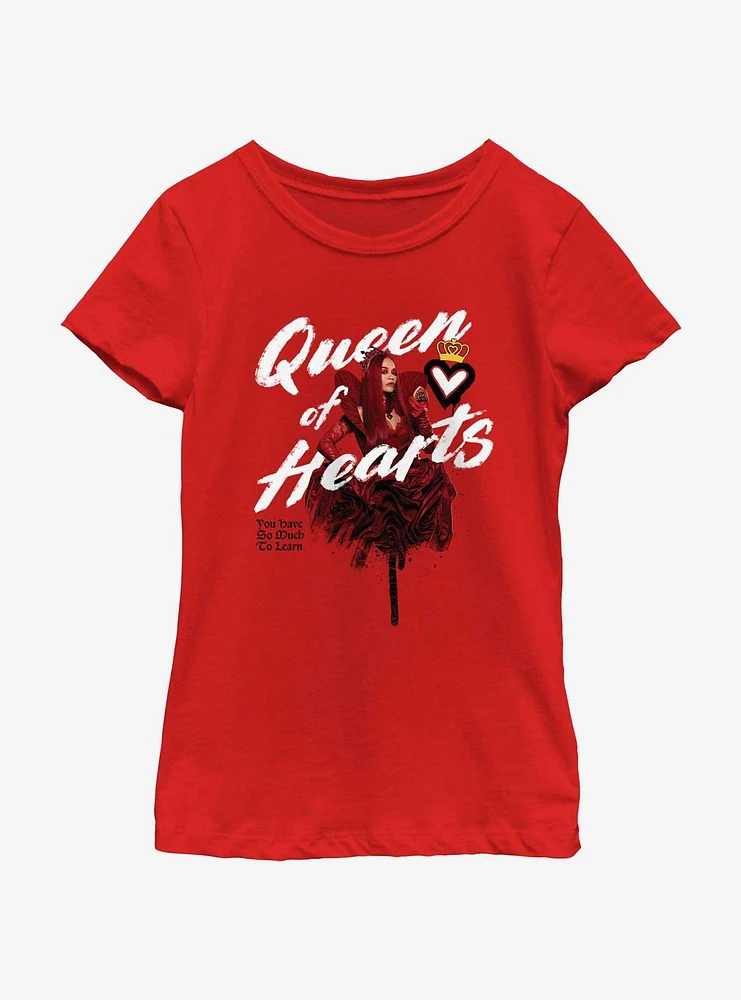 Disney Descendants Queen Of Hearts Red Youth Girls T-Shirt