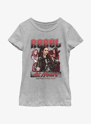 Disney Descendants Rebel At Heart Youth Girls T-Shirt