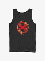 Marvel Across The Spiderverse Glitchy Spider Symbol Tank