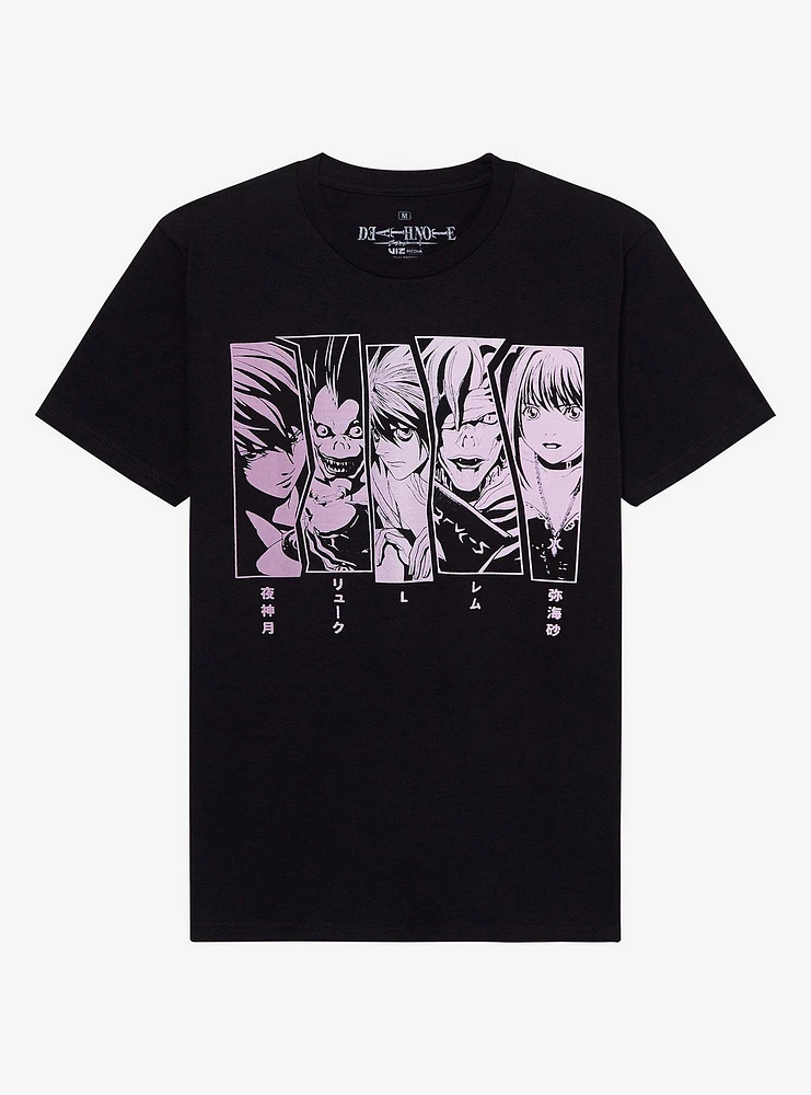 Death Note Character Panels Boyfriend Fit Girls T-Shirt