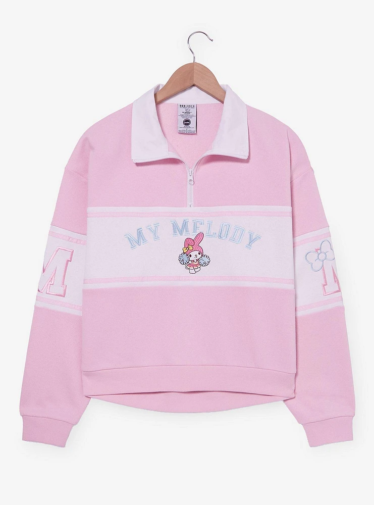 Sanrio My Melody Panel Women's Quarter Zip Crewneck