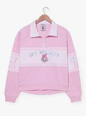 Sanrio My Melody Panel Women's Quarter Zip Crewneck
