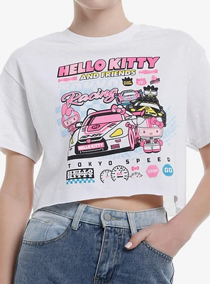 Hello Kitty And Friends Racing Girls Crop T-Shirt