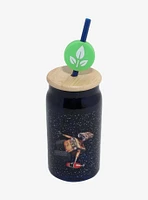 Disney Pixar WALL-E EVE & WALL-E Stars Glass Cup with Straw - BoxLunch Exclusive
