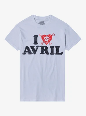 Avril Lavigne I Love Boyfriend Fit Girls T-Shirt