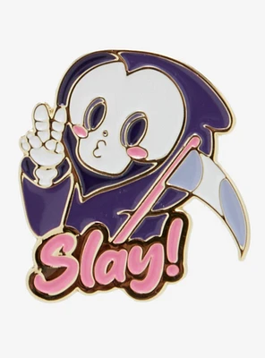 Grim Reaper Slay Enamel Pin