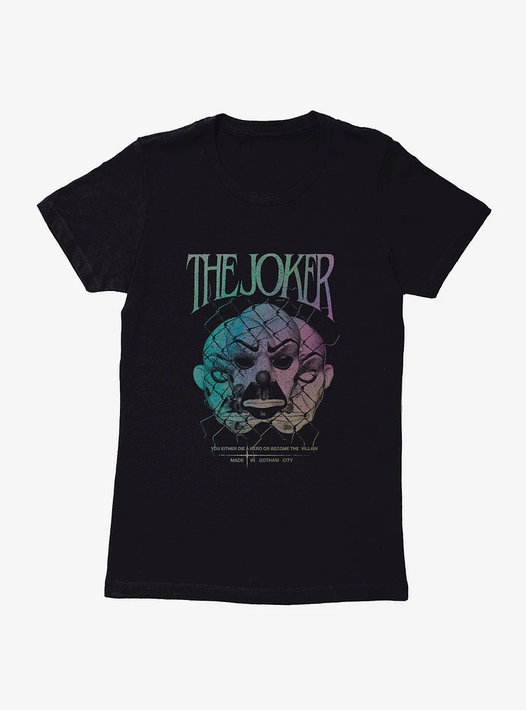 Batman The Joker Die Hero Become Villain Womens T-Shirt