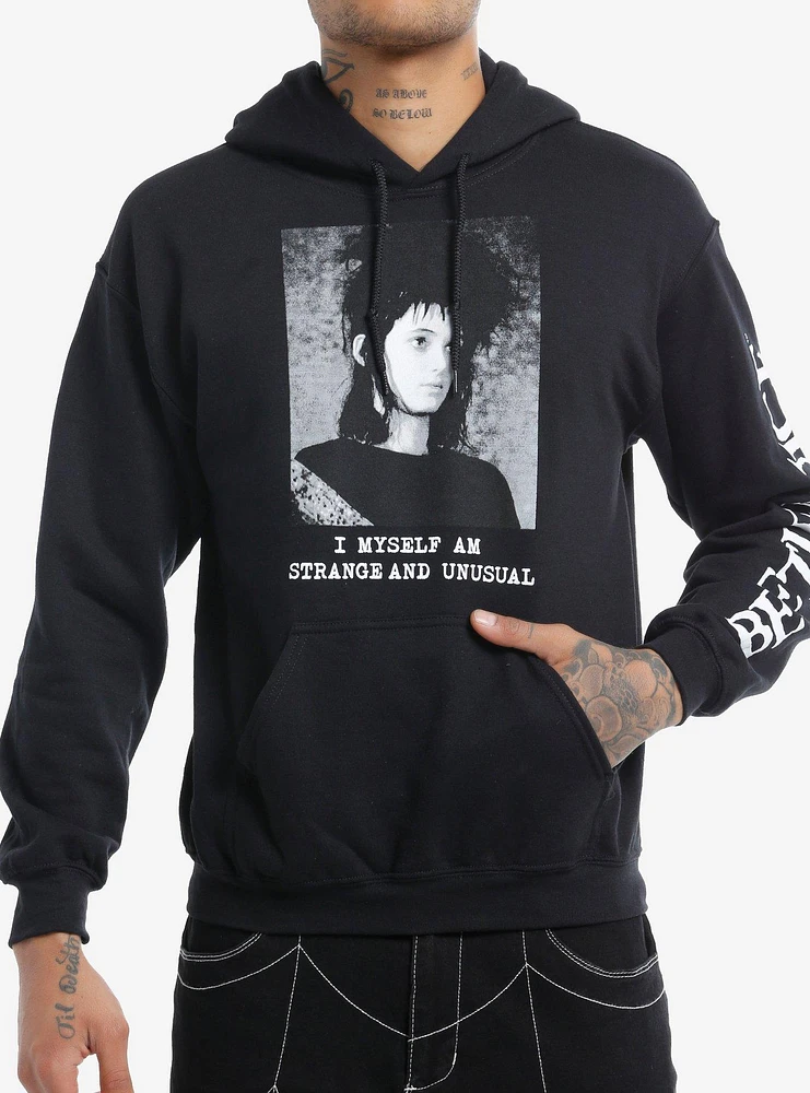 Beetlejuice Lydia Deetz Strange & Unusual Quote Hoodie