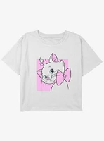 Disney The Aristocats Marie Square Portrait Youth Girls Boxy Crop T-Shirt