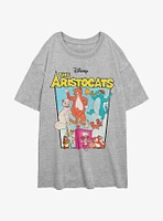 Disney The Aristocats Logo Musical Show Womens Oversized T-Shirt