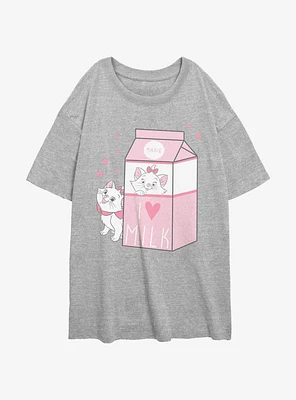 Disney The Aristocats Marie Milk Carton Womens Oversized T-Shirt