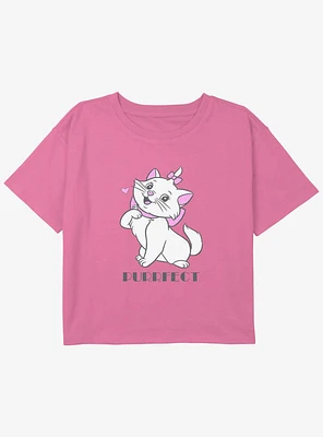 Disney The Aristocats Marie Purrfect Youth Girls Boxy Crop T-Shirt