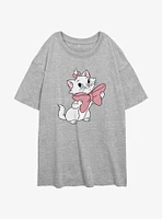 Disney The Aristocats Marie Cute Bow Smile  Womens Oversized T-Shirt