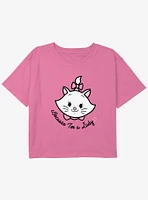 Disney The Aristocats Because Im A Lady Youth Girls Boxy Crop T-Shirt