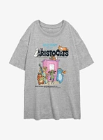 Disney The Aristocats Classic Poster Womens Oversized T-Shirt