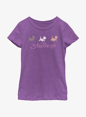 Disney The Aristocats Walk Group Line Youth Girls T-Shirt