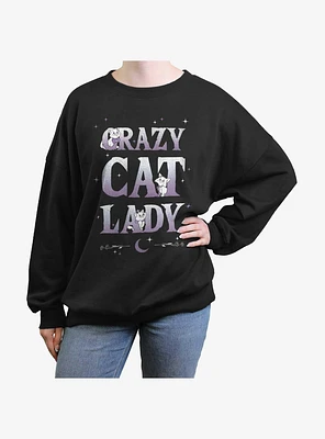 Disney The Aristocats Crazy Cat Lady Womens Oversized Sweatshirt