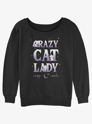 Disney The Aristocats Crazy Cat Lady Womens Slouchy Sweatshirt