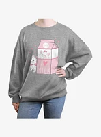 Disney The Aristocats Marie Milk Carton Womens Oversized Sweatshirt