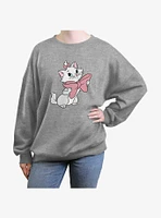 Disney The Aristocats Marie Cute Bow Smile  Womens Oversized Sweatshirt