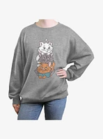 Disney The Aristocats Group Stack Kittens Cute Womens Oversized Sweatshirt