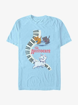 Disney The Aristocats Piano Kitten Group  T-Shirt