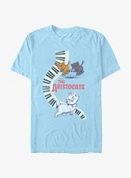 Disney The Aristocats Piano Kitten Group  T-Shirt