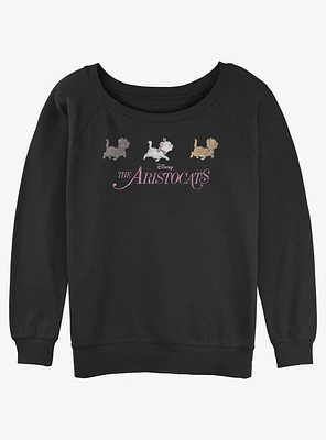 Disney The Aristocats Walk Group Line Womens Slouchy Sweatshirt