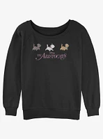 Disney The Aristocats Walk Group Line Womens Slouchy Sweatshirt