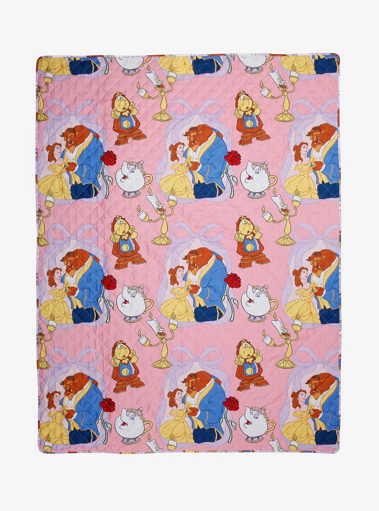 Disney Beauty and the Beast Retro Quilted Blanket — BoxLunch Exclusive